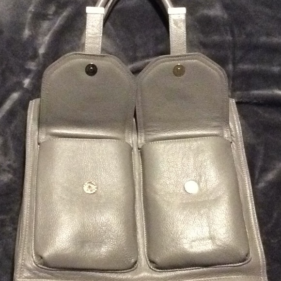 Erica Anenberg Madison Messenger Bag Gray - Picture 2 of 8